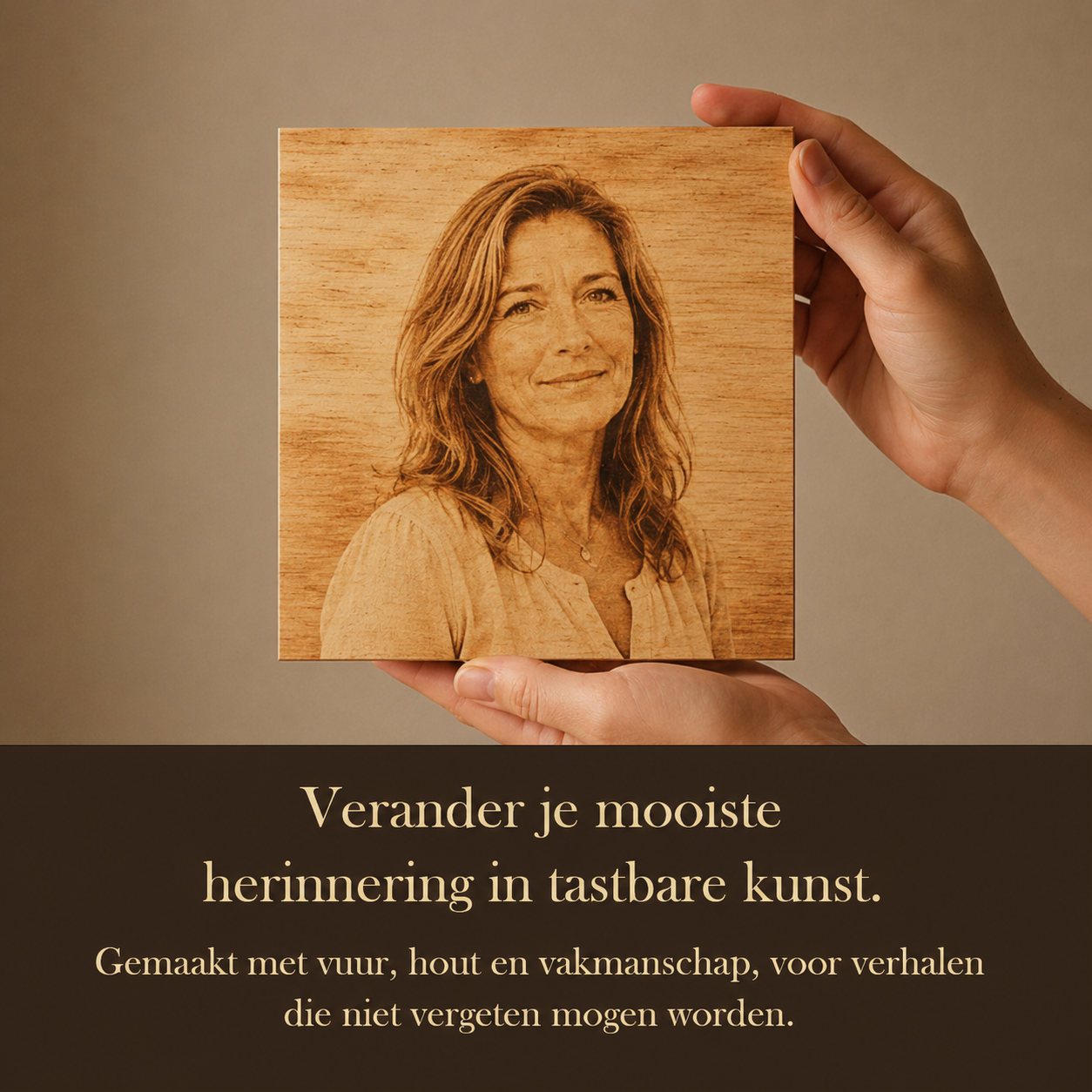 PyroFoto™ - Jouw foto, vereeuwigd op een uniek houten tegeltje