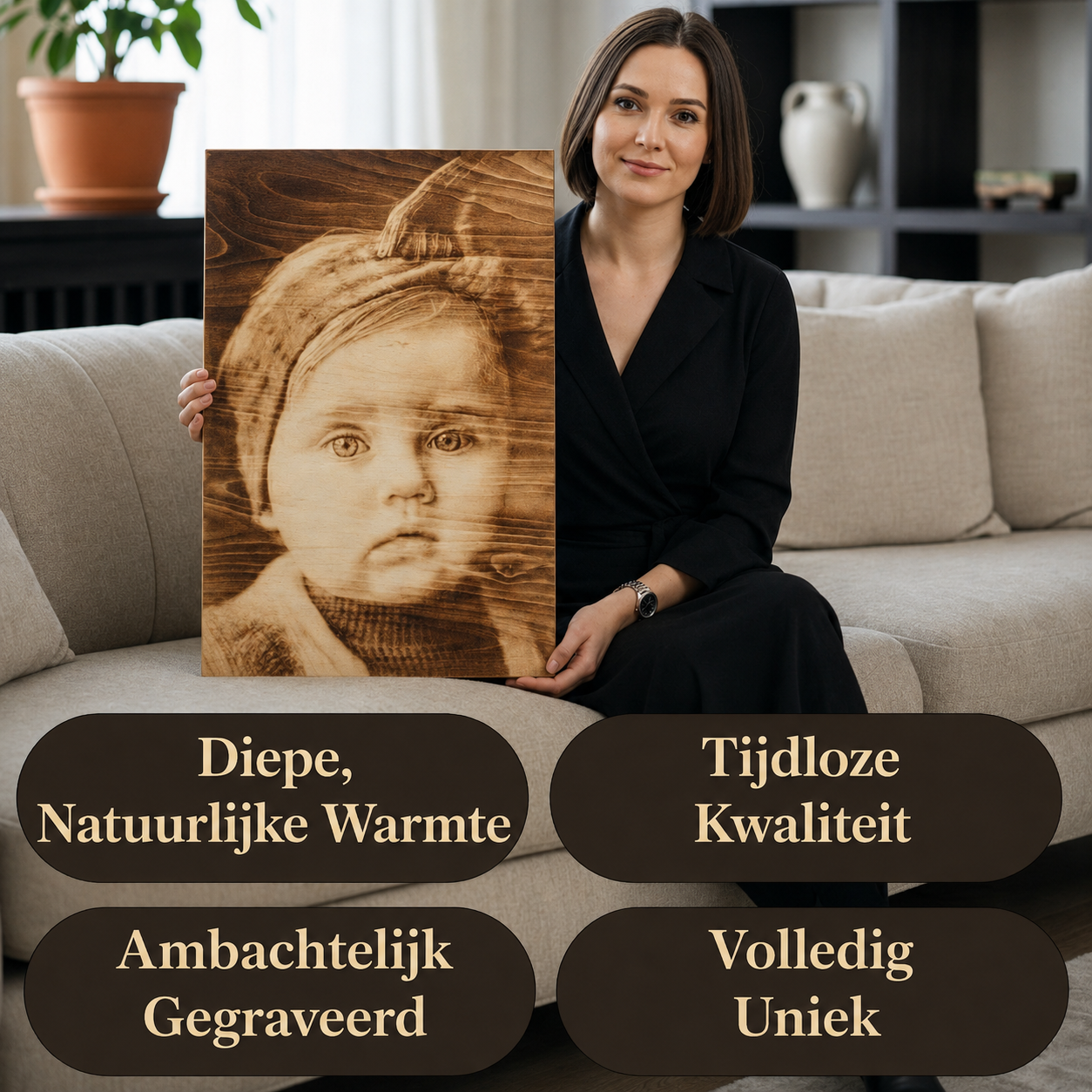 PyroPortret™ – Jouw dierbaarste herinnering, vereeuwigd als een luxe fotoportret op hout