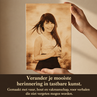 PyroPortret™ – Jouw dierbaarste herinnering, vereeuwigd als een luxe fotoportret op hout