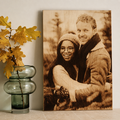 PyroPortret™ – Jouw dierbaarste herinnering, vereeuwigd als een luxe fotoportret op hout